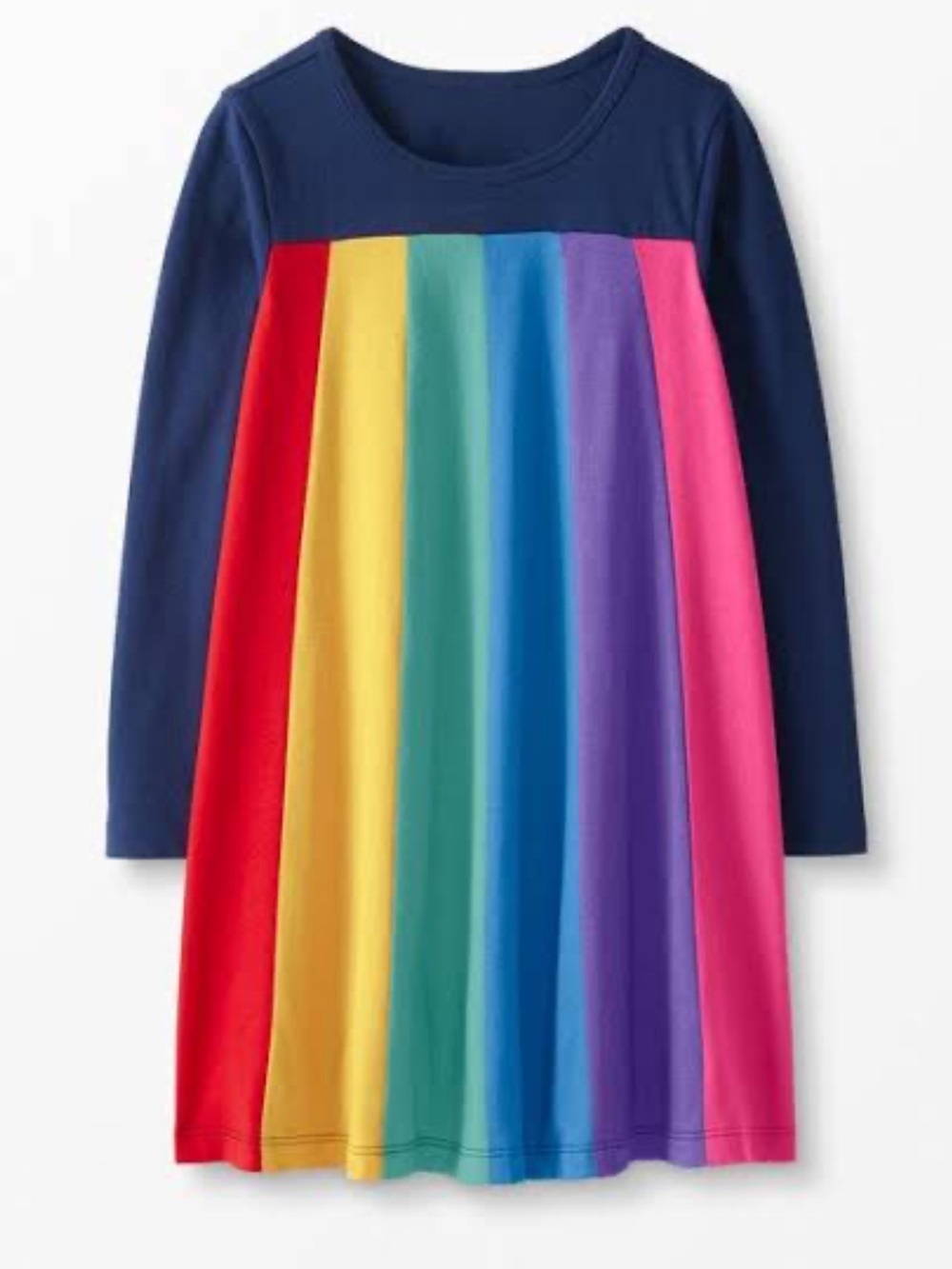 Hanna Andersson Rainbow Swing Dress 6-7 years
